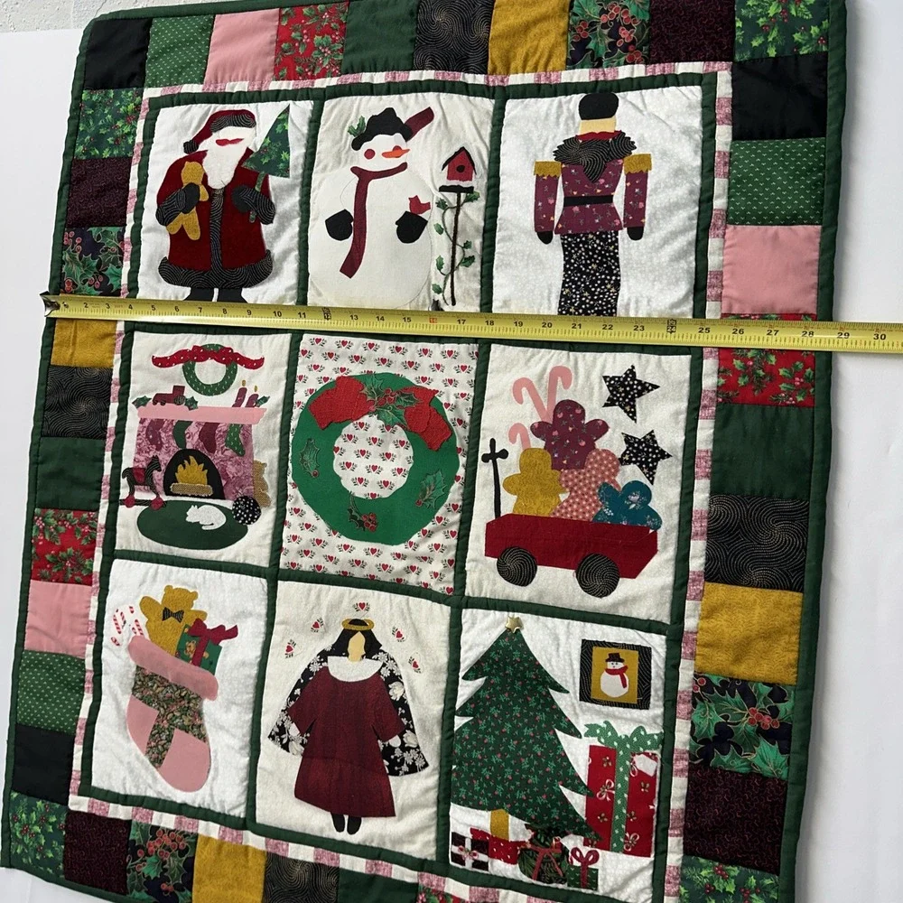 Quilted Christmas Wall Hanging Handmade 34